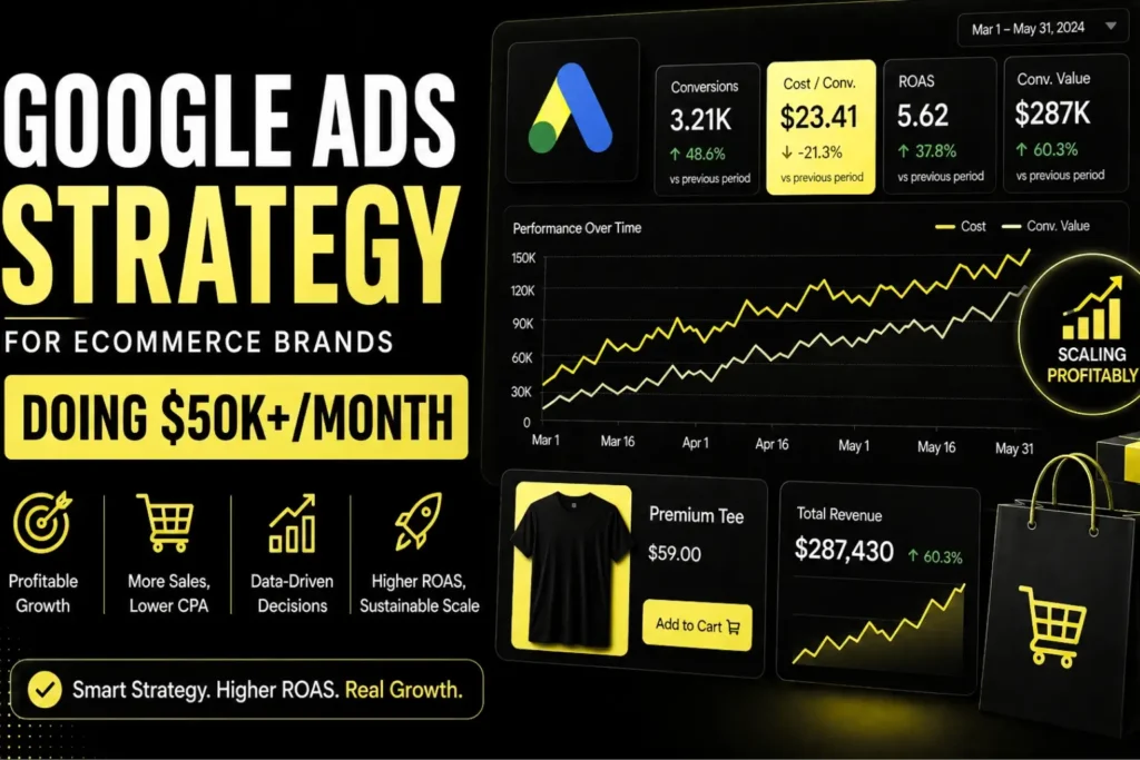 Google Ads Strategy for Ecommerce Brands Doing $50k+/Month
