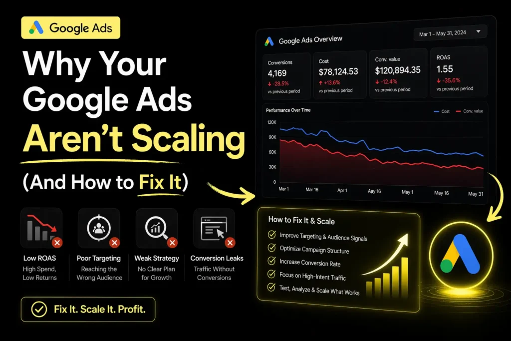 Why Google Ads are not scaling and how to fix them